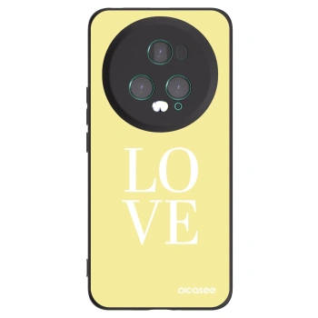 Picasee silikonowe czarne etui na Honor Magic5 Pro - Love