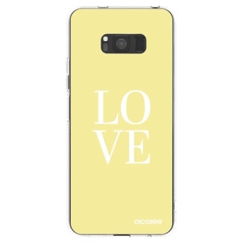 Picasee silikonowe przeźroczyste etui na Samsung Galaxy S8 G950F - Love