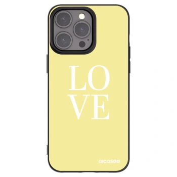 Picasee silikonowe czarne etui na Apple iPhone 15 Pro Max - Love