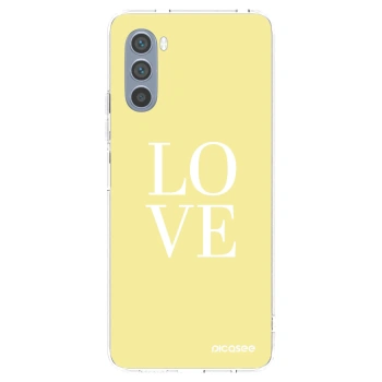 Picasee silikonowe przeźroczyste etui na Motorola Moto G62 - Love