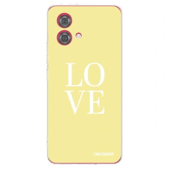 Picasee silikonowe przeźroczyste etui na Motorola Moto G84 5G - Love