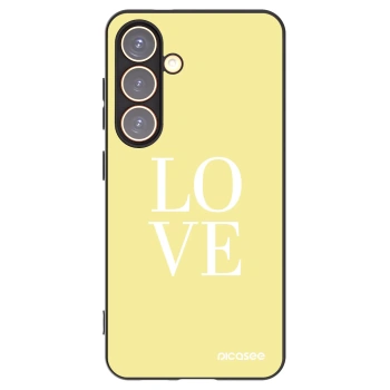 Picasee silikonowe czarne etui na Samsung Galaxy S24 S921B 5G - Love