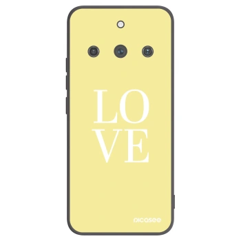 Picasee silikonowe czarne etui na Realme 11 Pro+ - Love