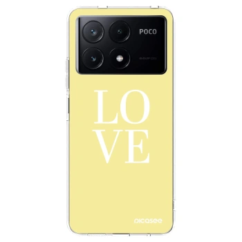 Picasee silikonowe przeźroczyste etui na Xiaomi Poco X6 Pro - Love