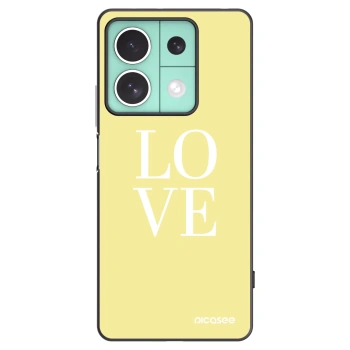 Picasee silikonowe czarne etui na Xiaomi Redmi Note 13 5G - Love