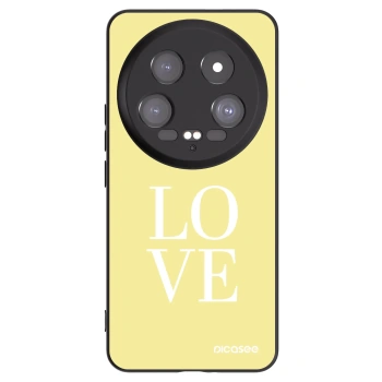 Picasee silikonowe czarne etui na Xiaomi 14 Ultra - Love