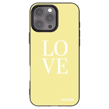 Picasee silikonowe czarne etui na Apple iPhone 16 Pro Max - Love
