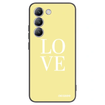Picasee silikonowe czarne etui na Vivo V40 SE 5G - Love