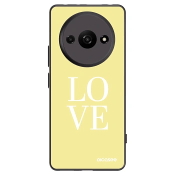 Picasee silikonowe czarne etui na Xiaomi Redmi A3 - Love
