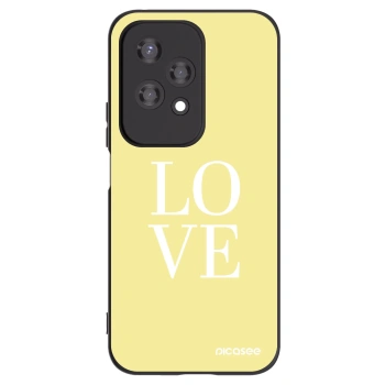 Picasee silikonowe czarne etui na Honor 200 Lite - Love