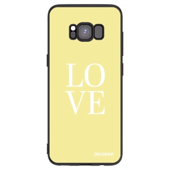 Picasee silikonowe czarne etui na Samsung Galaxy S8 G950F - Love