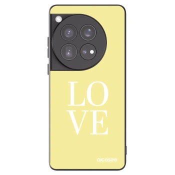Picasee silikonowe czarne etui na OnePlus 12 5G - Love