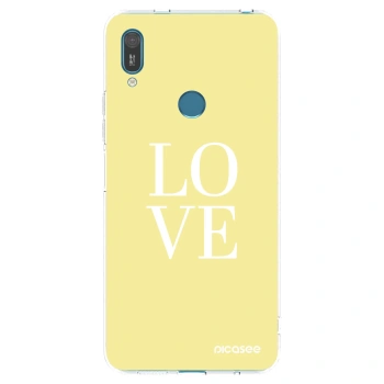 Picasee silikonowe przeźroczyste etui na Huawei Y7 2019 - Love