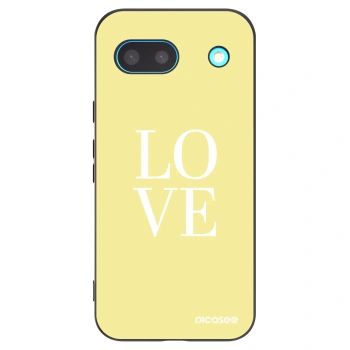 Picasee silikonowe czarne etui na Google Pixel 8a - Love