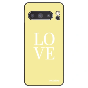 Picasee silikonowe czarne etui na Google Pixel 8 Pro - Love