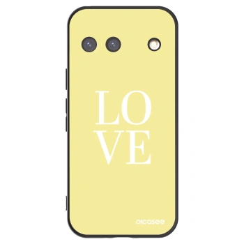Picasee silikonowe czarne etui na Google Pixel 9 - Love