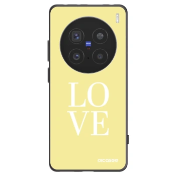 Picasee silikonowe czarne etui na Vivo X200 Pro - Love