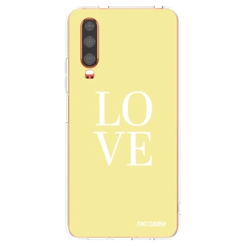 Picasee silikonowe przeźroczyste etui na Huawei P30 - Love