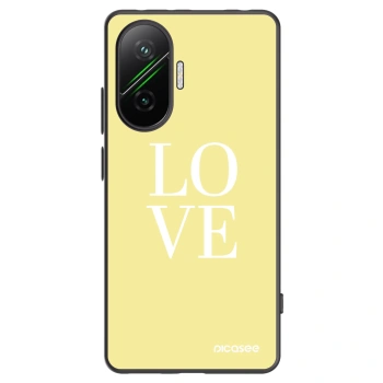 Picasee silikonowe czarne etui na Xiaomi Poco F7 Pro 5G - Love