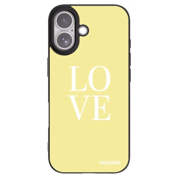 Picasee silikonowe czarne etui na Apple iPhone 17 - Love