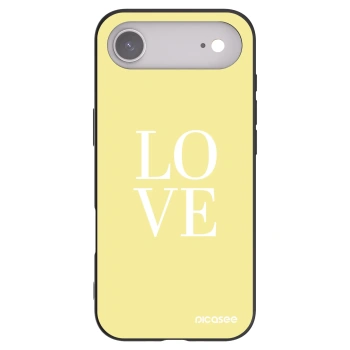 Picasee silikonowe czarne etui na Apple iPhone Air - Love