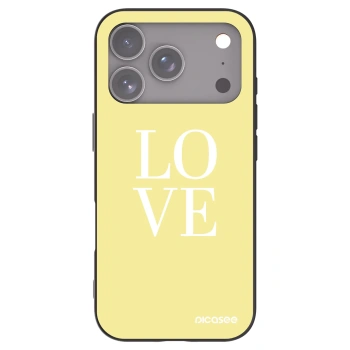 Picasee silikonowe czarne etui na Apple iPhone 17 Pro - Love