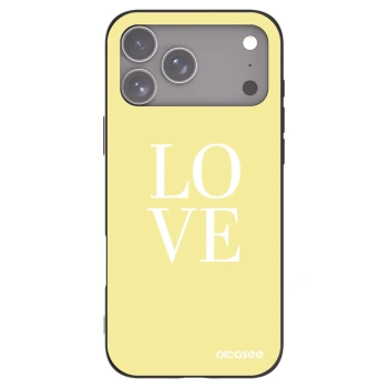 Picasee silikonowe czarne etui na Apple iPhone 17 Pro Max - Love