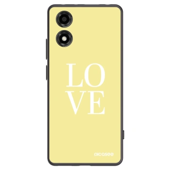 Picasee silikonowe czarne etui na Motorola Moto E14 - Love
