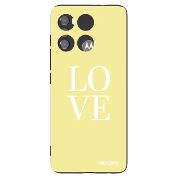 Picasee silikonowe czarne etui na Motorola Edge 60 5G - Love