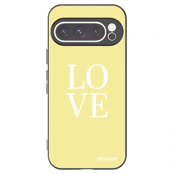 Picasee silikonowe czarne etui na Google Pixel 9 Pro XL - Love