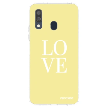 Picasee silikonowe przeźroczyste etui na Samsung Galaxy A40 A405F - Love