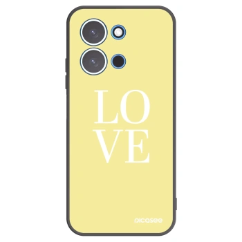 Picasee silikonowe czarne etui na Xiaomi Redmi 15C 4G - Love