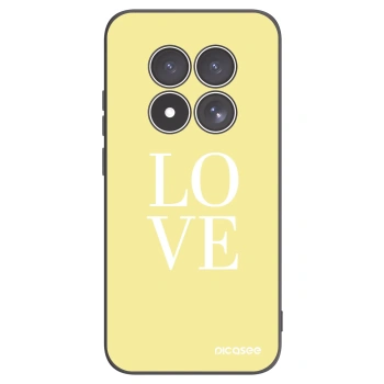 Picasee silikonowe czarne etui na Xiaomi Redmi Note 15 Pro 4G - Love