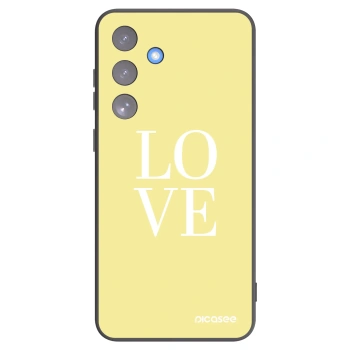 Picasee silikonowe czarne etui na Samsung Galaxy S25 FE 5G - Love