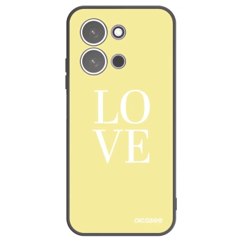 Picasee silikonowe czarne etui na Xiaomi Redmi 15C 5G - Love