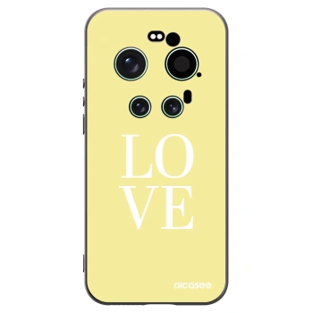 Picasee silikonowe czarne etui na Xiaomi 17 Ultra - Love