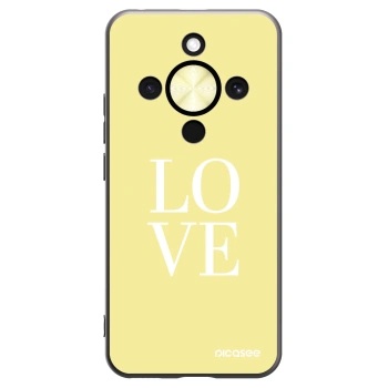 Picasee silikonowe czarne etui na Honor Magic8 Lite 5G - Love