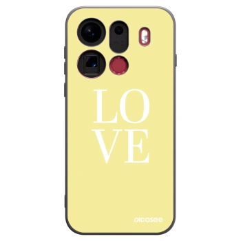 Picasee silikonowe czarne etui na OPPO Find X9 Pro - Love