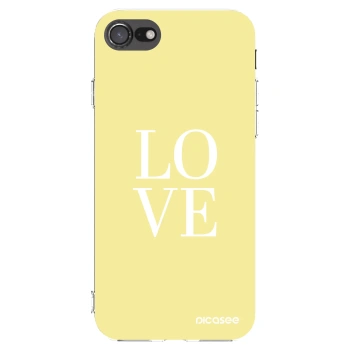 Picasee silikonowe przeźroczyste etui na Apple iPhone 8 - Love