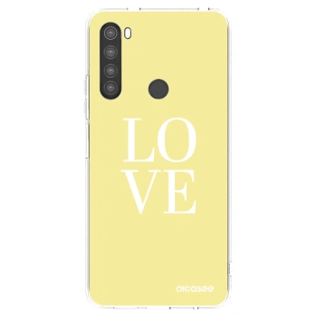 Picasee silikonowe przeźroczyste etui na Xiaomi Redmi Note 8 - Love