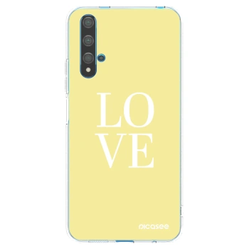 Picasee silikonowe przeźroczyste etui na Huawei Nova 5T - Love