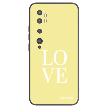 Picasee silikonowe czarne etui na Xiaomi Mi Note 10 (Pro) - Love