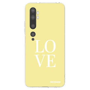 Picasee silikonowe przeźroczyste etui na Xiaomi Mi Note 10 (Pro) - Love