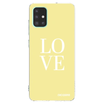 Picasee silikonowe przeźroczyste etui na Samsung Galaxy A51 A515F - Love