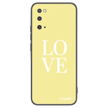 Picasee silikonowe czarne etui na Samsung Galaxy S20 G980F - Love