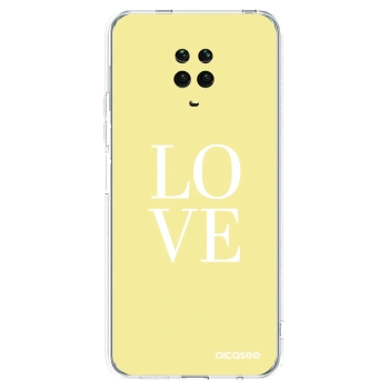 Picasee silikonowe przeźroczyste etui na Xiaomi Redmi Note 9 Pro - Love