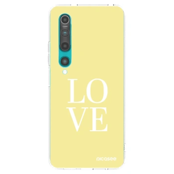 Picasee silikonowe przeźroczyste etui na Xiaomi Mi 10 - Love