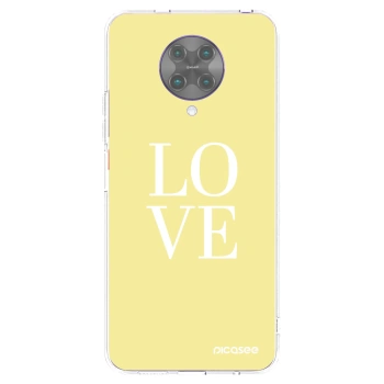 Picasee silikonowe przeźroczyste etui na Xiaomi Poco F2 Pro - Love