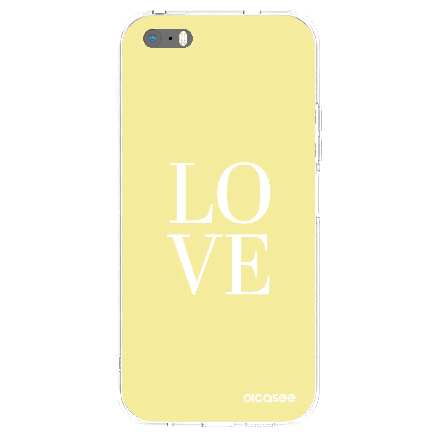 Picasee silikonowe przeźroczyste etui na Apple iPhone 5/5S/SE - Love