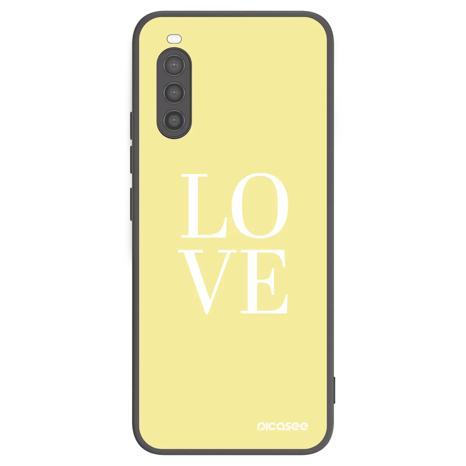 Picasee silikonowe czarne etui na Sony Xperia 10 II - Love